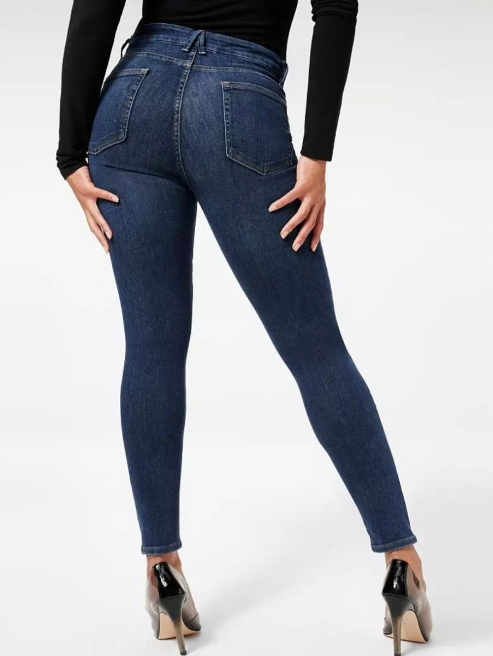 Good American Buckle "Good Legs" Tall High Rise Skinny Jean, Women's Size 14 - Picture 3 of 13